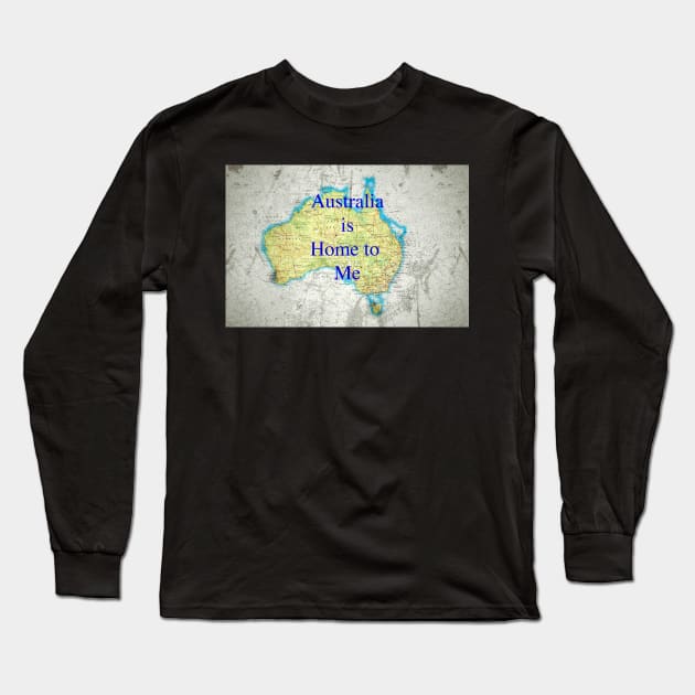 Australia is Home to Me Map Long Sleeve T-Shirt by Custom Autos